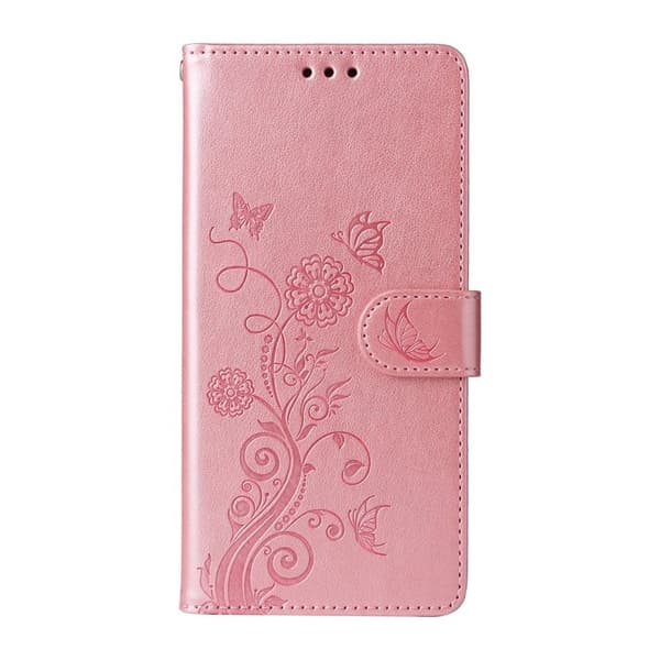 Oppo Find X9 Pro 5G Plånboksfodral Konstläder Blommönster - Rosa