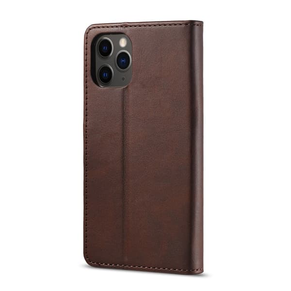 LC.IMEEKE Nahkainen lompakkokotelo iPhone 12 Pro Max - Coffee Brun