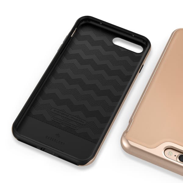 Caseology Envoy Aito nahkakuori iPhone 7 Plus - Beige Beige