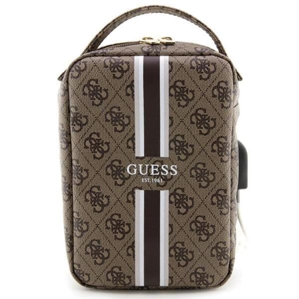 Guess Organizerväska 4G Printed Stripes - Brun Brun