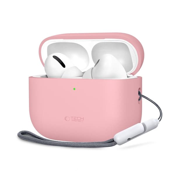 Tech-Protect Apple Airpods Pro 3 Etui Silikone - Støvet Lyserød Rosa