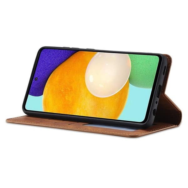 FORWENW Samsung Galaxy A33 5G Plånboksfodral Konstläder - Brun