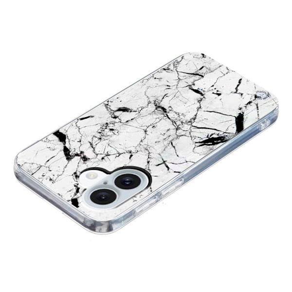 Mobilskal till iPhone 17 Marble Pattern Printing Soft - Vit Vit