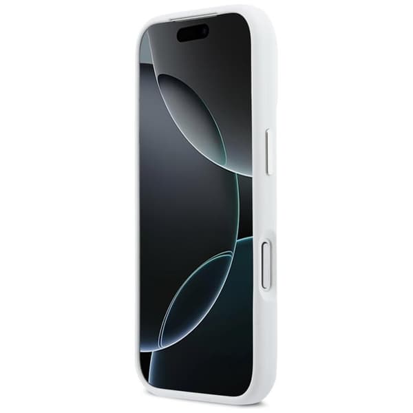 BMW Mobilskal till iPhone 17 Pro MagSafe Silikon Horizontal Line Vit