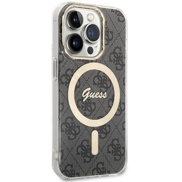 Guess iPhone 15 Pro Mobilskal Magsafe IML 4G - Sort Black