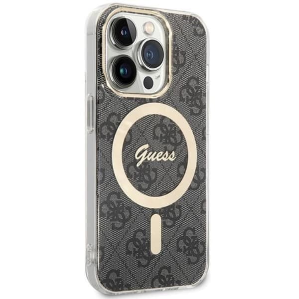 Guess iPhone 15 Pro -puhelinkotelo Magsafe IML 4G - Musta Black