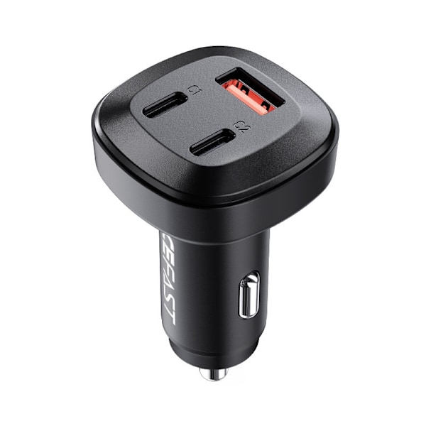 Acefast Billaddare 66W 2x USB-C Till USB - Svart Svart