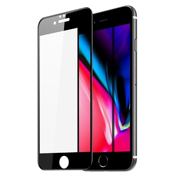 [1-PACK] Härdat Glas Skärmskydd iPhone 8 Plus / iPhone 7 Plus - Svart Svart