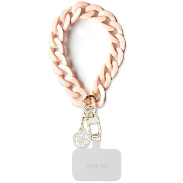 Guess Universal Stor Telefonrem Akryl Charm - Pink Black