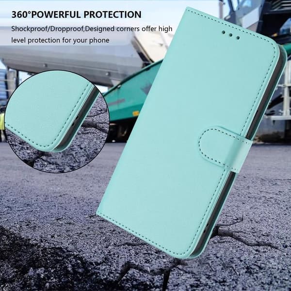 Sony Xperia 10 VII Konstläder Plånboksfodral Med Handledsrem - Mintgrön Grön