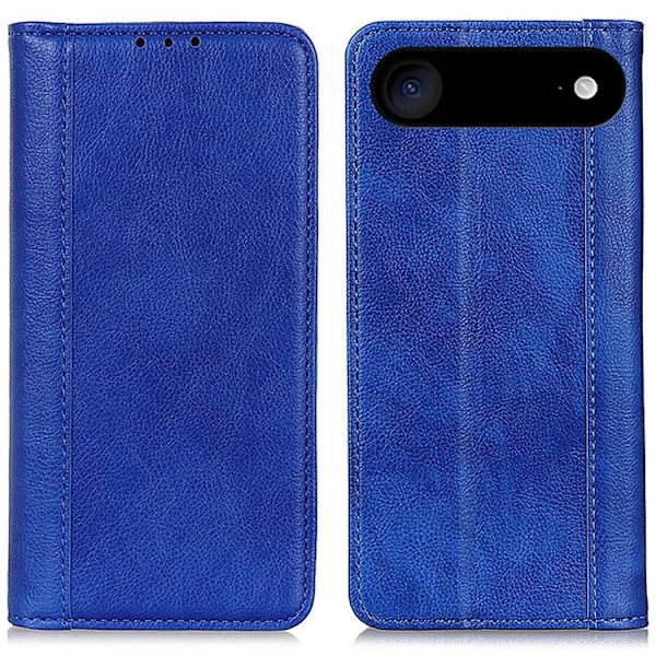 iPhone Air Plånboksfodral Äkta Läder Litchi - Blå Blå