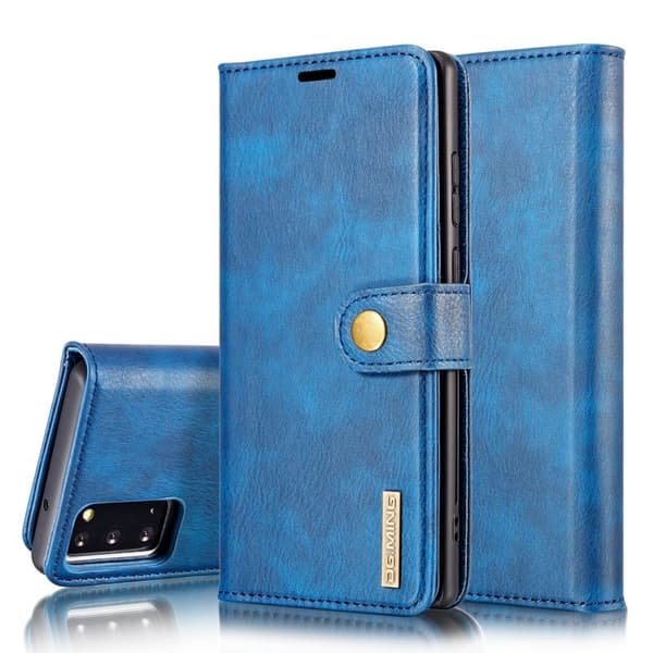 DG.MING Detachable 2-in-1 Back Cover + Äkta Läder Plånboksfodral Blå