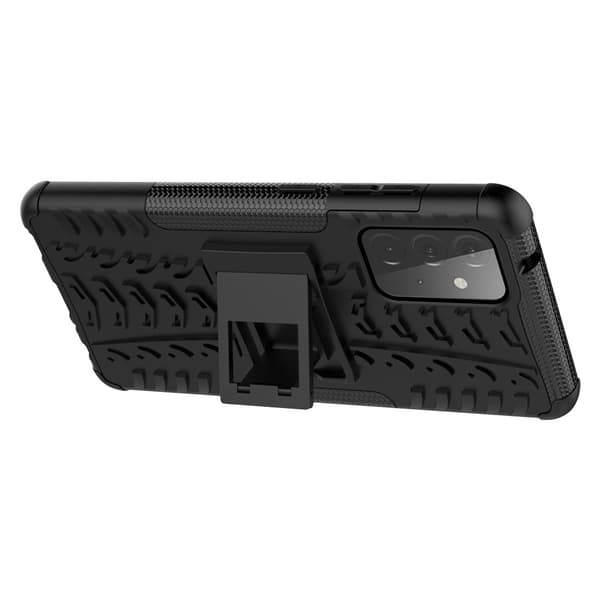 Tyre Kick-Stand Mobilskal till Galaxy A72 5G - Svart Black