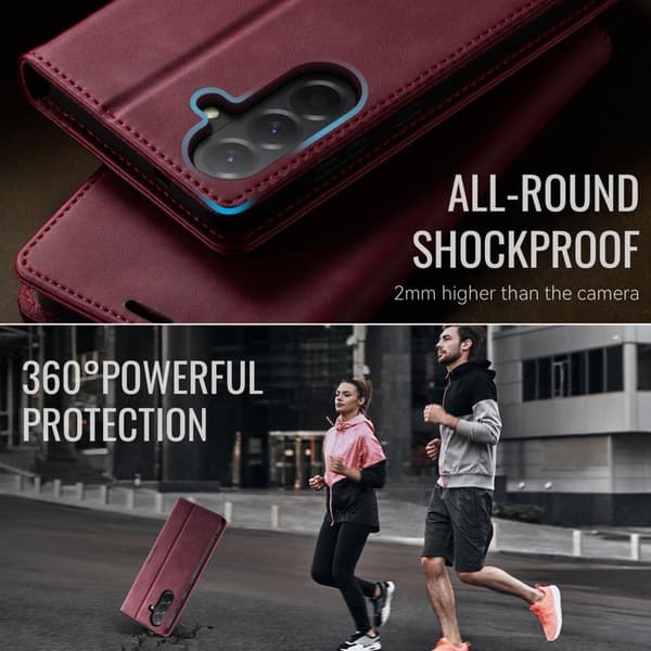 CASEME 033 Mobilskal till Samsung Galaxy A36 5G RFID Blockering Röd