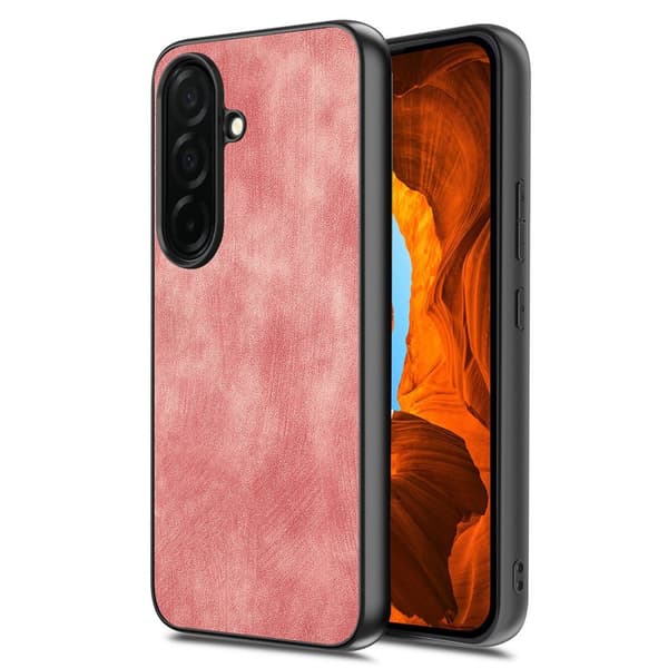 Mobilskal för Samsung Galaxy S26 Shockproof Slim Konstläder - Rosa