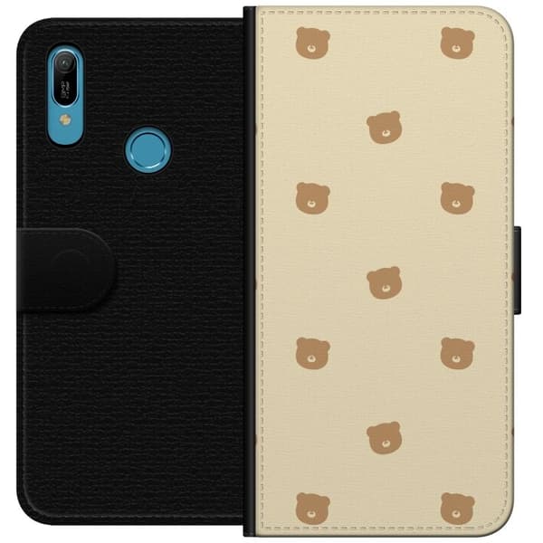 Pungcover til Huawei Y6 (2019) med Bjørnemønster