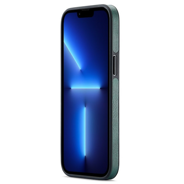 DG.MING Mobilskal till iPhone 13 Pro Max PU Läder+PC+TPU Grön