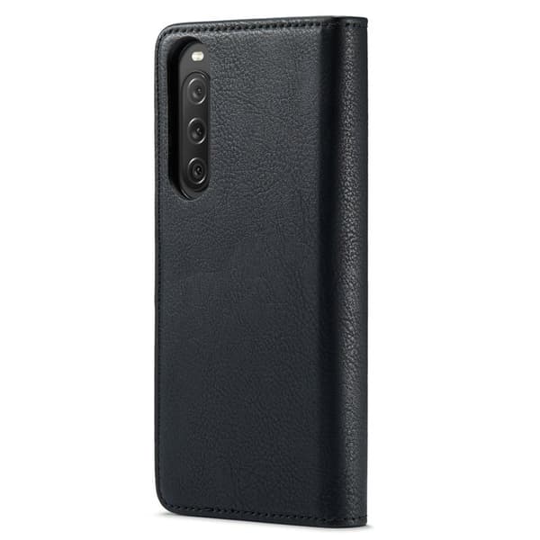 DG.MING Sony Xperia 10 V Plånboksfodral Äkta läder - Svart
