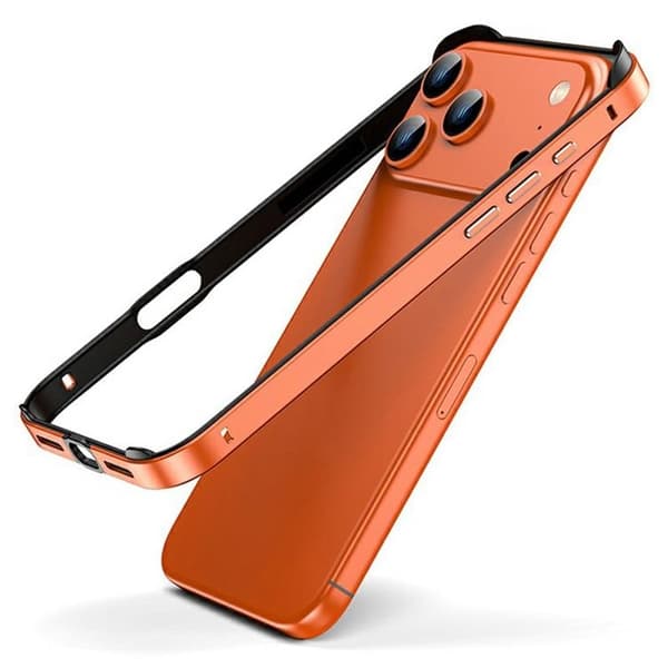 Mobilskal till iPhone 17 Pro Hollow Metal Bumper - Orange Orange
