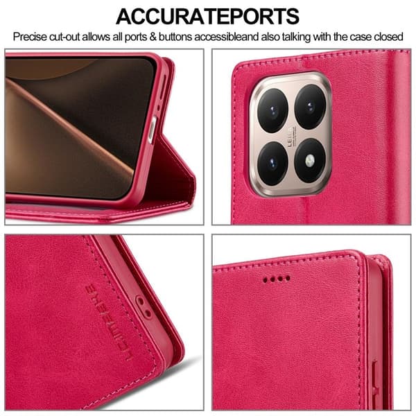 LC.IMEEKE Xiaomi 15T Plånboksfodral Konstläder - Rosa