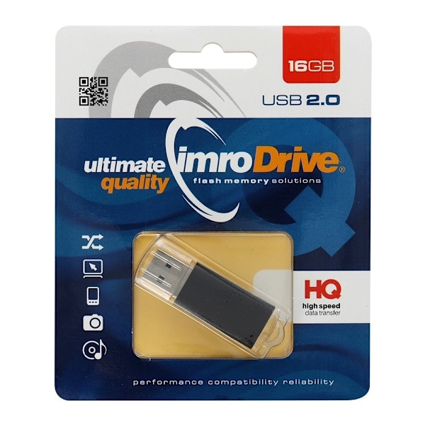 Imro Portable Memory Pendrive svart 16GB Svart