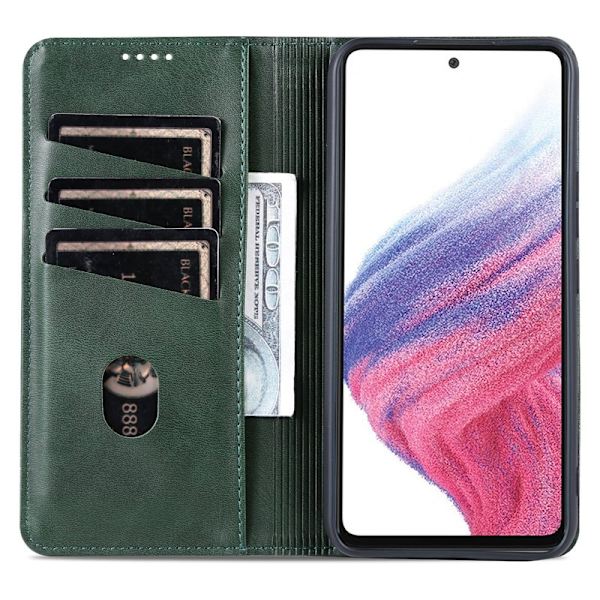 AZNS Samsung Galaxy S23 FE Plånboksfodral Flip Konstläder - Grön