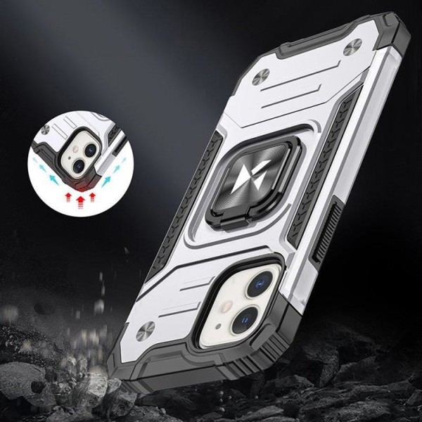 Wozinsky iPhone 14 Mobiltaske Ring Holder Armor - Sølv