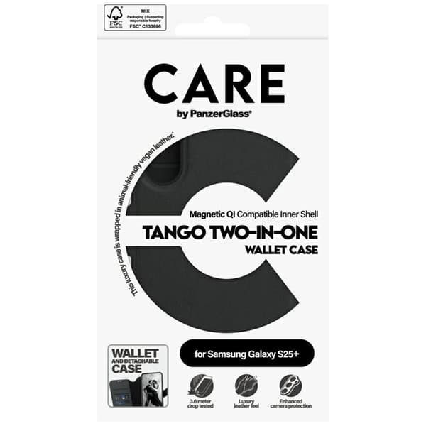 CARE By PanzerGlass Galaxy S25 Plus Pung Etui Tango 2in1 - Sort Black