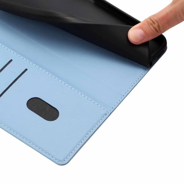 Plånboksfodral för Samsung Galaxy S26 Plus Ställfunktion Konstläder - Ljusblå