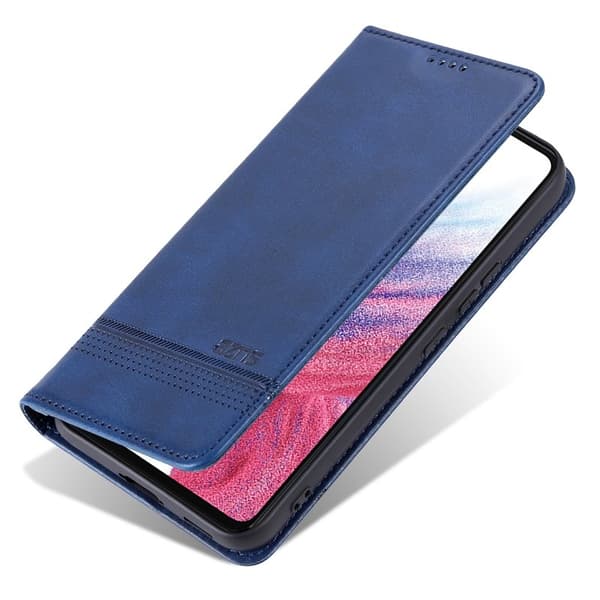 AZNS Samsung Galaxy S23 FE Plånboksfodral Flip Konstläder - Blå