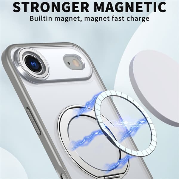 Mobilskal till iPhone Air MagSafe TPU + Acrylic Kickstand - Titangrå Grå