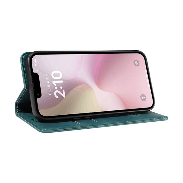 BETOPNICE 003 iPhone 16e Plånboksfodral Konstläder - Grön