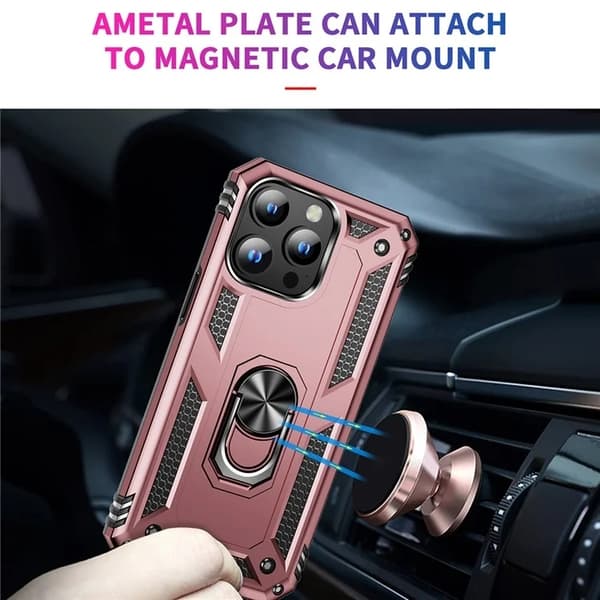 Mobilskal till iPhone 15 Pro med Kickstand - Roséguld Roséguld