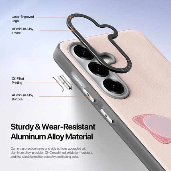 DUX DUCIS Mobilskal till Galaxy S26 Plus Ringhållare/Handledsrem Luvy Series Rosa