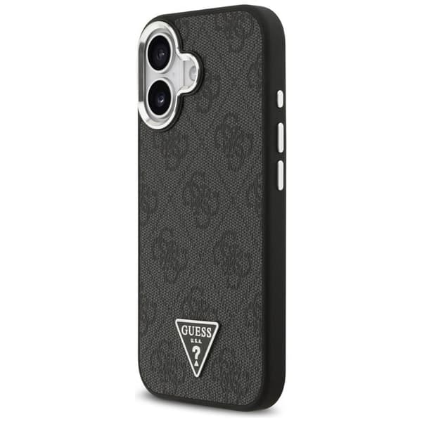 Guess Telefontaske til iPhone 17 MagSafe 4G Triangle Logo - Sort Sølv Svart
