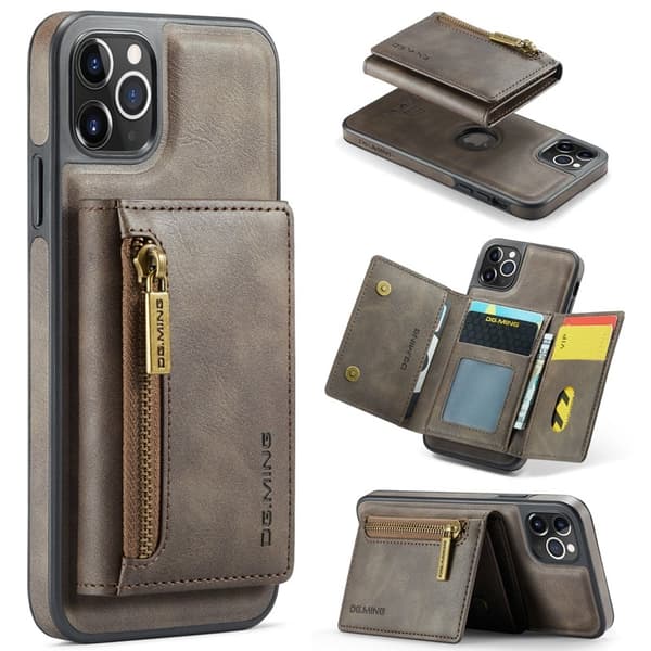 DG.MING M5 Series Mobilskal till iPhone 11 Pro Konstläder Magnetiskt Brun