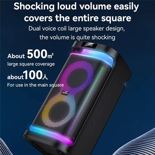 YESIDO Trådlös Högtalare Bluetooth YSW29 Utomhus - Microphone Svart