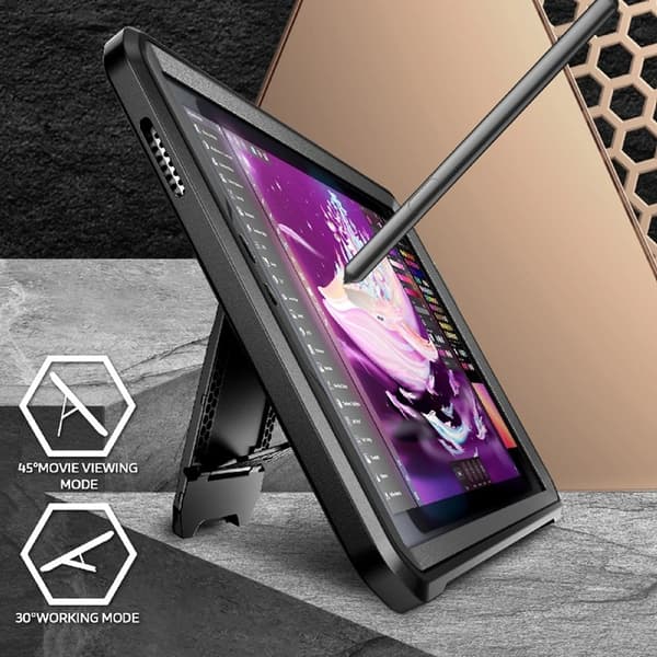 SupCase Galaxy Tab A11 (X133/X135) Cover Enhjørning Beetle Pro - Sort Svart