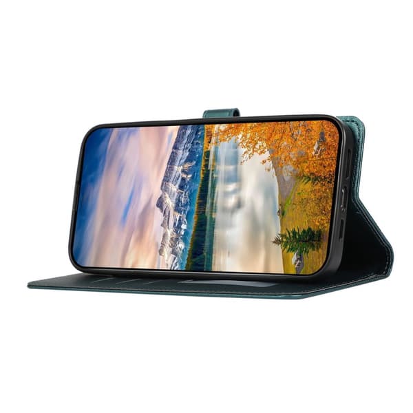 Plånboksfodral för Samsung Galaxy S26 Konstläder med snodd - Grön