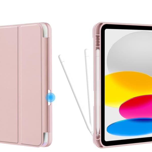 Tech-Protect iPad 10.9 (2022) Taske med penholder - Marmor Rosa
