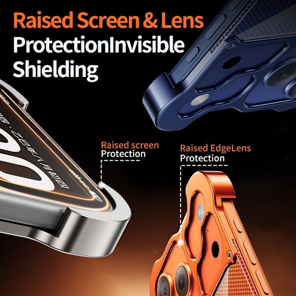 Mobilskal till iPhone 17 Pro Magsafe Frameless Kevlar Pattern - Orange Orange