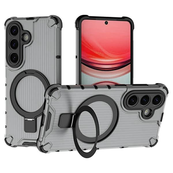 Mobilskal för Samsung Galaxy S26 Magnetiskt PC + TPU med Kickstand - Grå