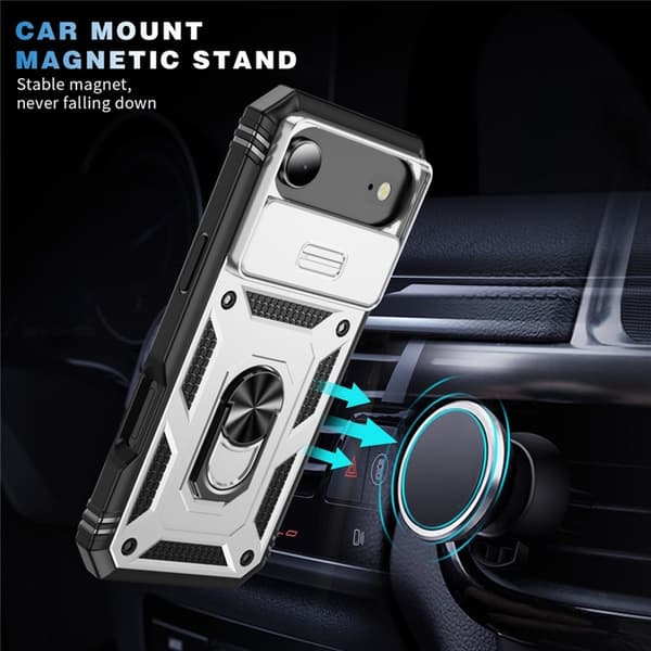 Mobilskal till iPhone Air Slide Camshield Kickstand - Vit Vit