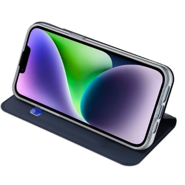 DUX DUCIS Skin Pro iPhone 15 Plus Plånboksfodral PU Läder - Blå