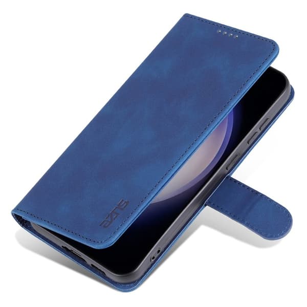 AZNS Samsung Galaxy S23 FE Plånboksfodral Slim Konstläder - Blå