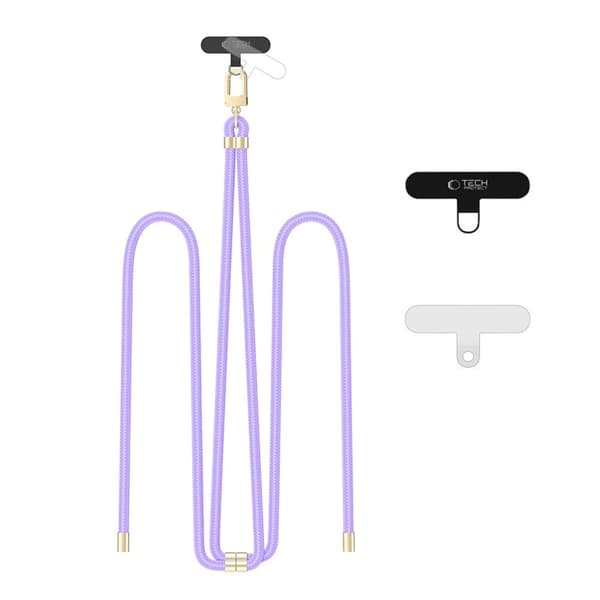 Tech-Protect Mobilrem Crossbody C7S - Lavender/Guld Lila