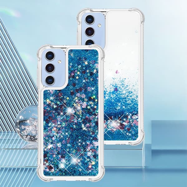 Mobilskal till Galaxy A17/A26 Glitter Quicksand TPU - Blå Blå