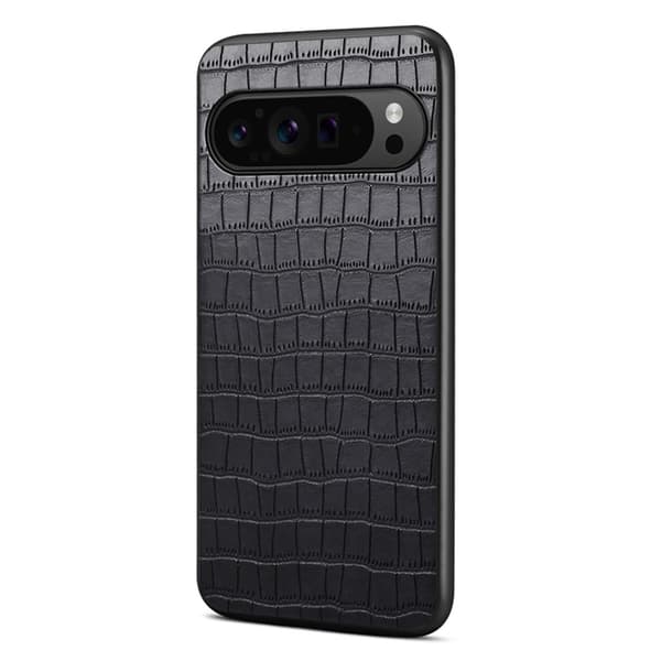 Mobilskal till Google Pixel 10/10 Pro Crocodile Texture - Svart Svart