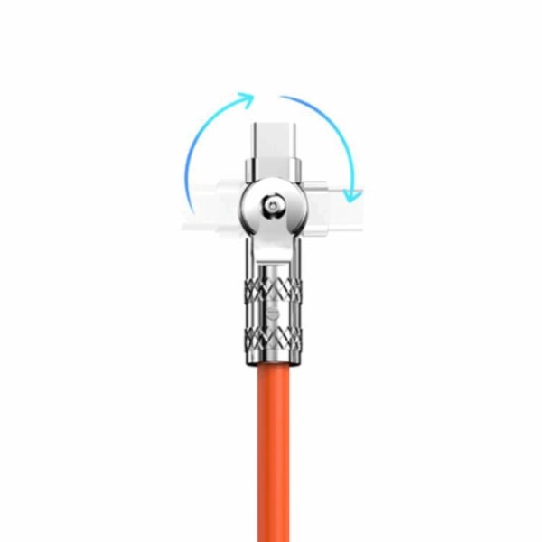USB-C til USB-A 1,5m kabler vinklet - Orange
