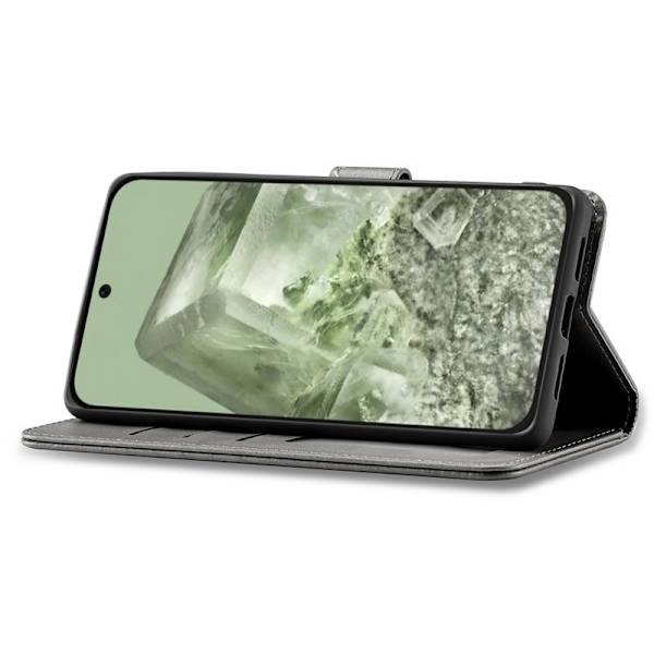 LC.IMEEKE Google Pixel 8a Plånboksfodral Konstläder - Grå